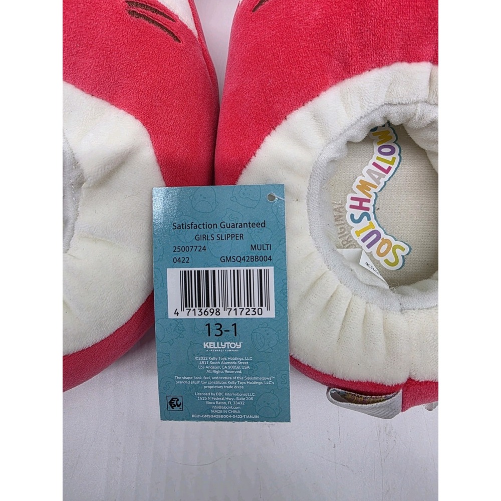 NEW Squishmallows Plush Slippers Red Fox Fifi - Youth Size 13-1 Soft‎ Warm - Picture 4 of 6